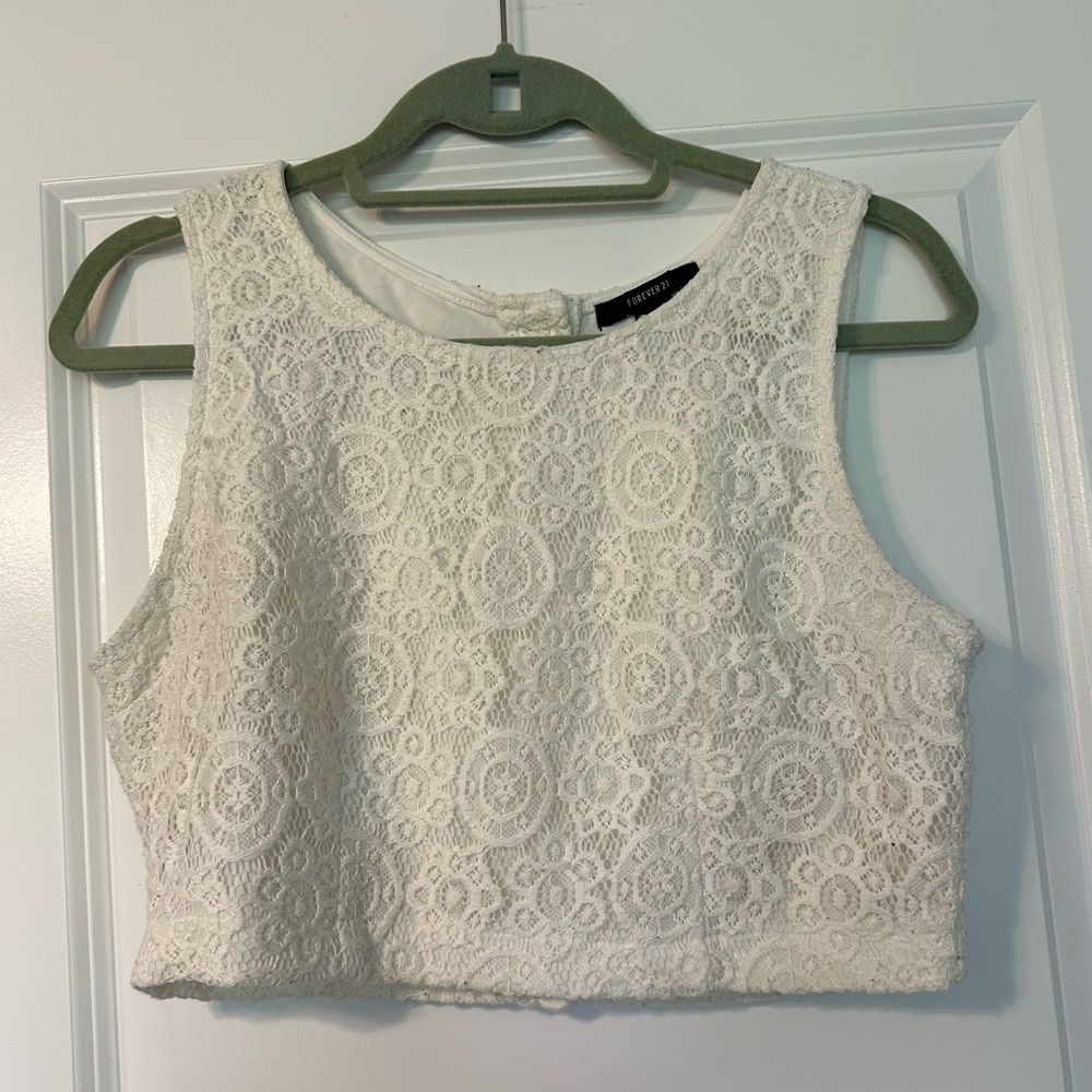 Forever 21 Crochet Crop Top. Size medium.